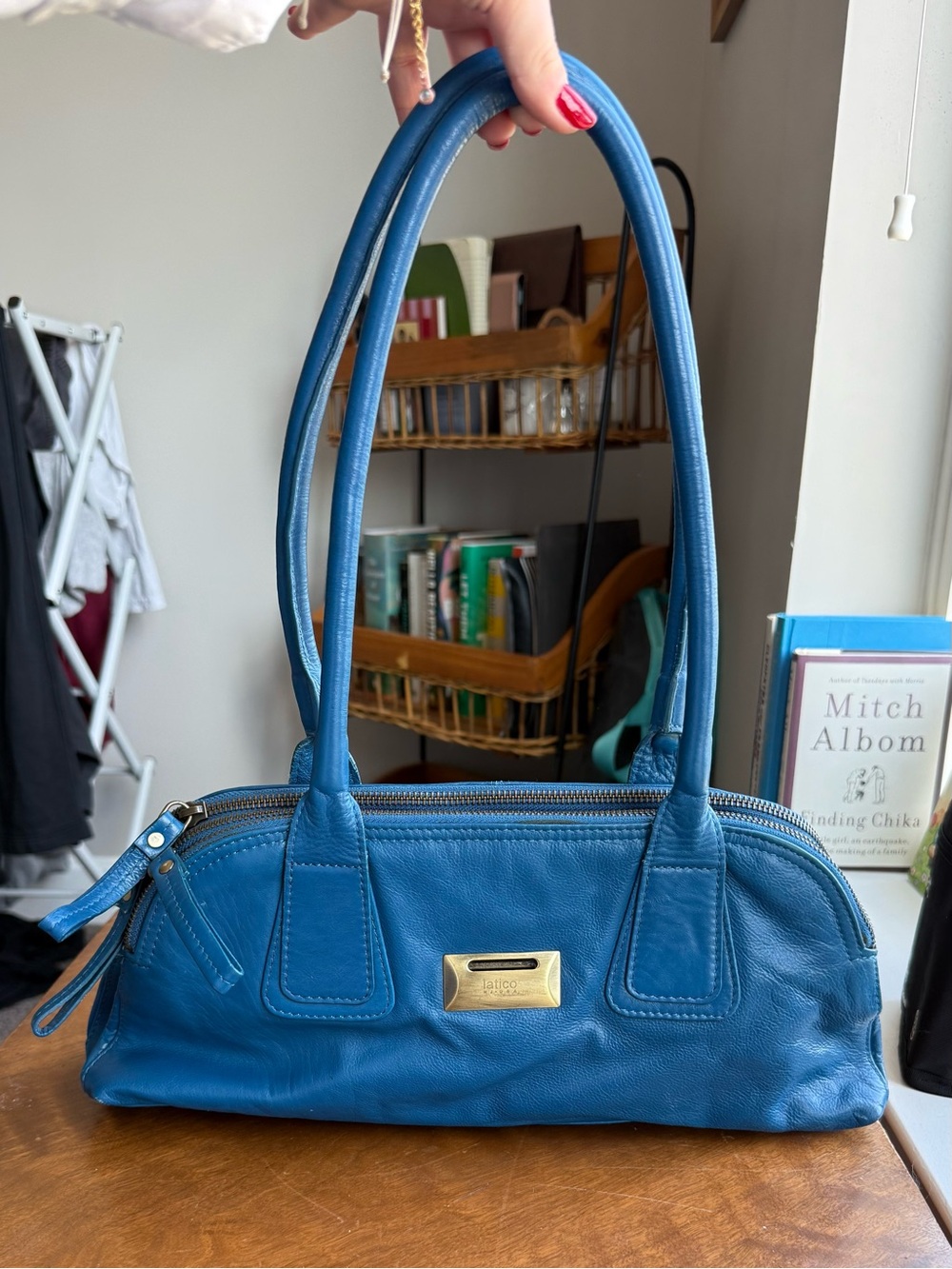 Vintage Latico Leathers Blue Shoulder Bag